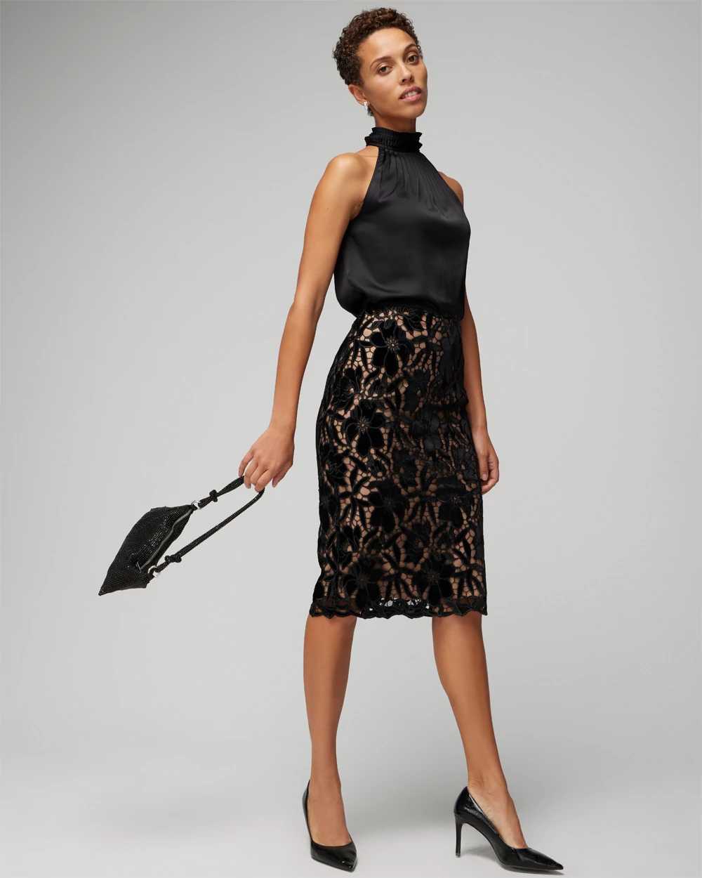 White house black best sale market lace skirt